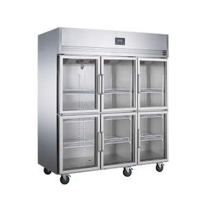 Classical Six Door Upright Display Chiller with Glass