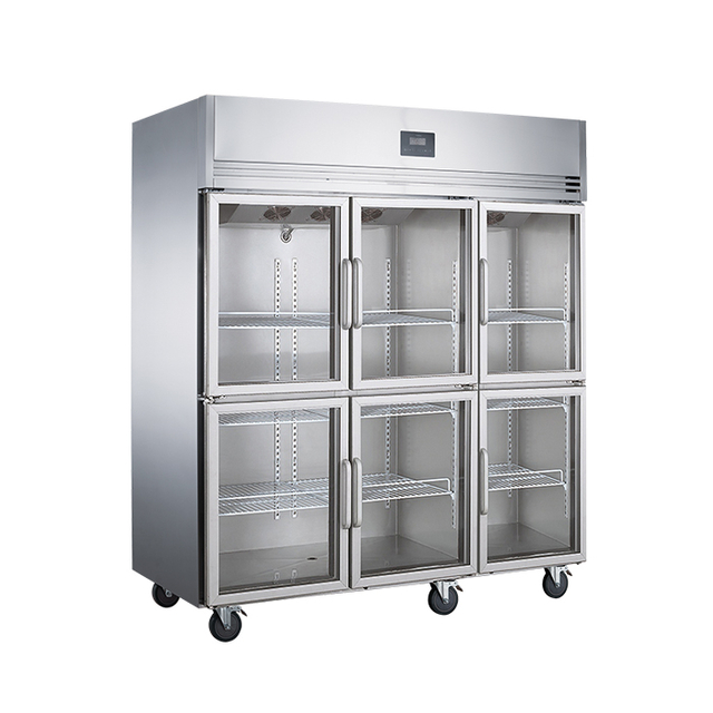 Classical Six Door Upright Display Chiller with Glass